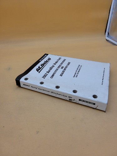 2002 AC DELCO DURASTOP BRAKE PARTS COMPETITIVE REFERENCE BUYERS GUIDE CATALOG - Picture 2 of 9