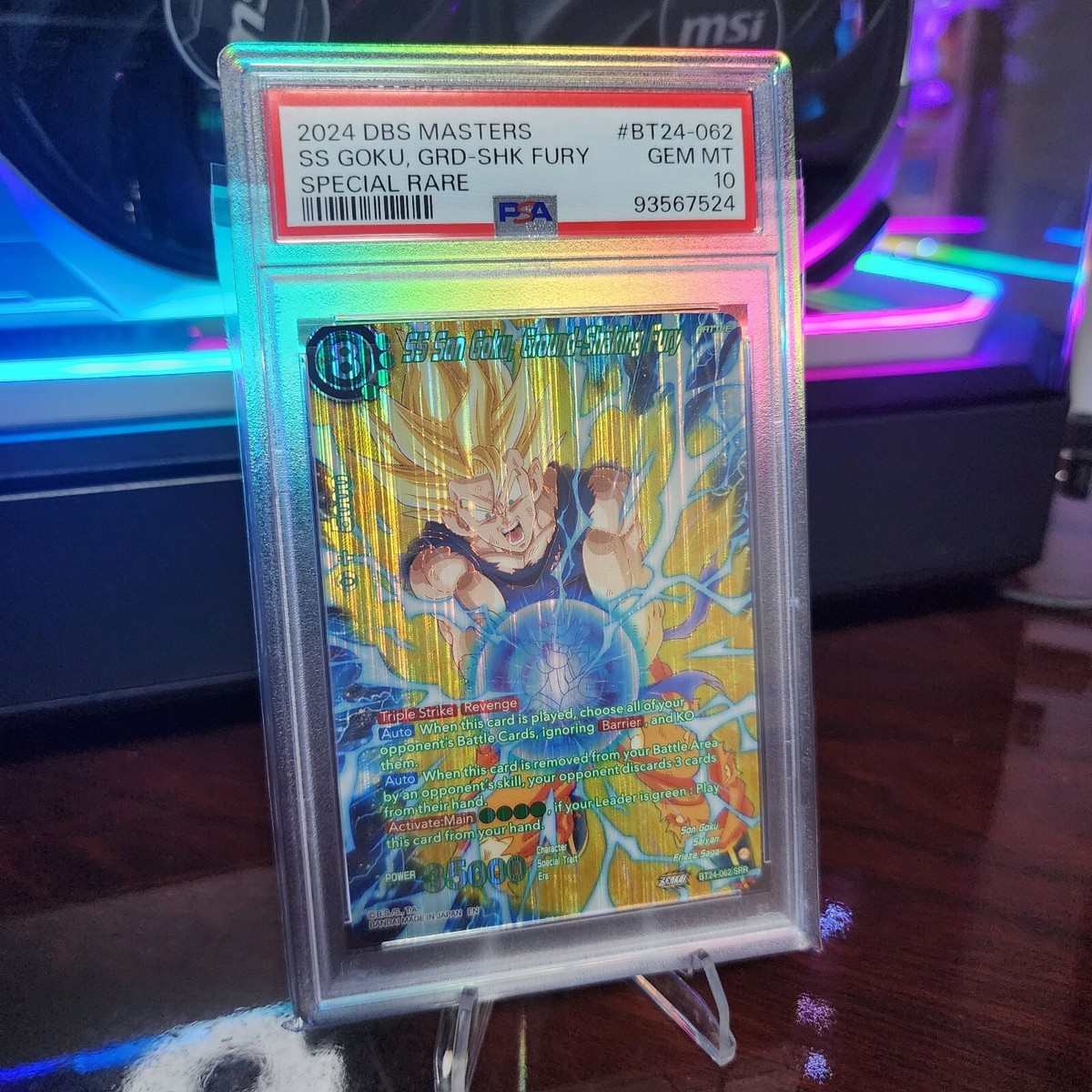 SS Son Goku, Ground Shaking Fury #BT24-062 SPR PSA 10 DBS SS Son Goku, Ground Shaking Fury #BT24-062 SPR PSA 10 DBS