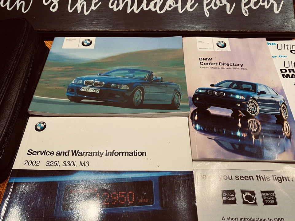 2002 BMW M3 CONVERTIBLE OWNERS MANUAL +SMG INFO +UNUSED SERVICE SECT: CABRIOLET - Изображение 2 из 4