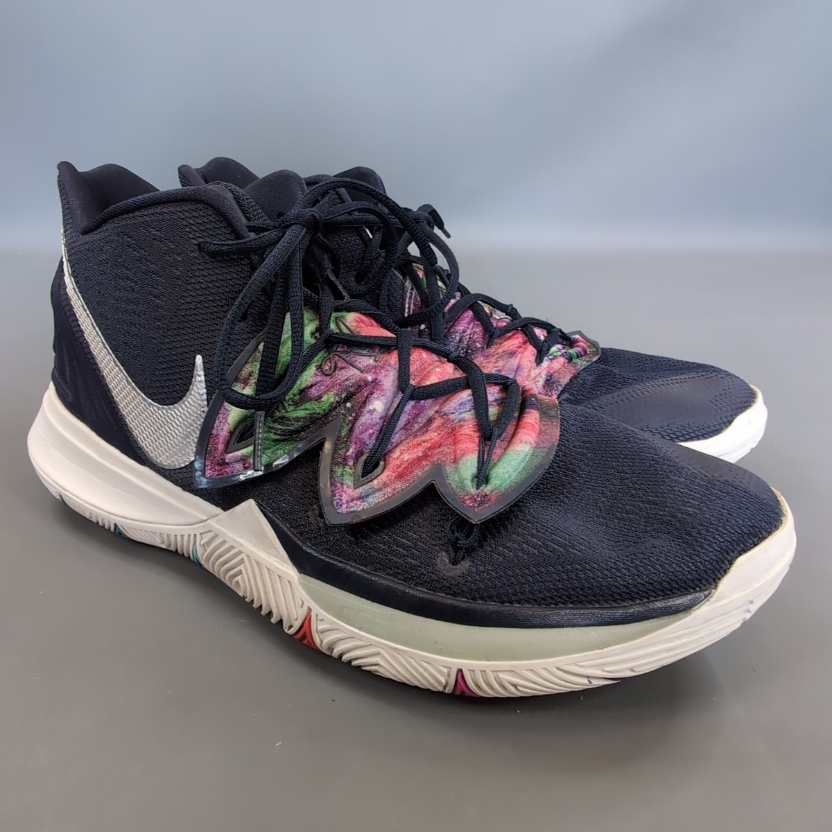 Nike Zoom Kyrie Galaxy Basketball Shoes Mens US 13 Blue Mid Top