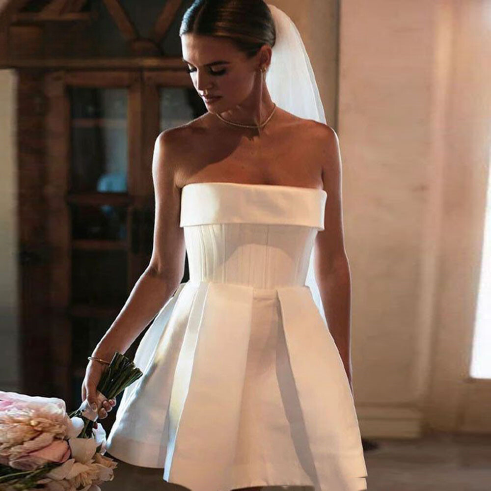 navy blue dress for baby girl Chic Short Tulle A Line Sleeveless Knee Length Homecoming Dress Silver / US14 main image 1