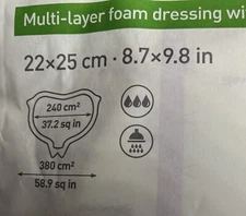 Molnlycke Mepilex Border Sacrum Self-Adherent 282455 8.7x9.8 Lot Of 5.  Exp 2027