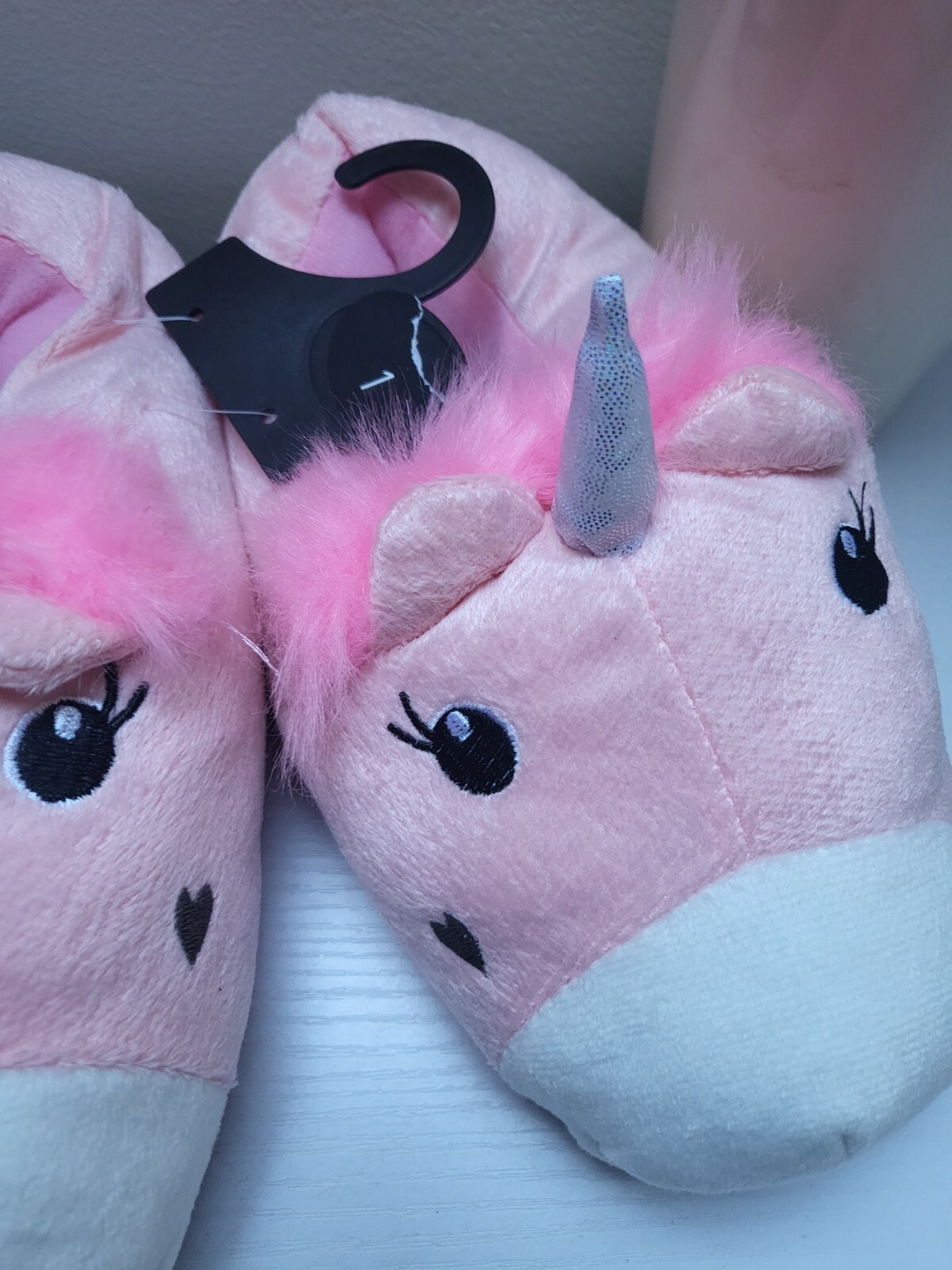 HULLABALOO Girls Unicorn Pink Slippers Warm Winter Cosy Size 1 image 6