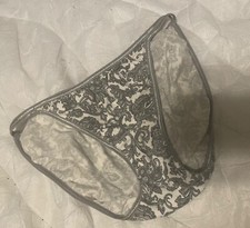 Vtg NEW YORK COMPANY Sz-S RARE DOUBLE STRING BIKINI PANTY Paisley Pattern