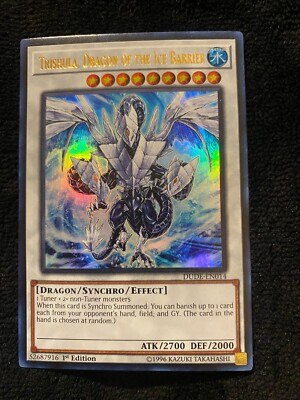Trishula, Dragon of the Ice Barrier NM (#4) DUDE 1st Duel Devastator Yugioh
