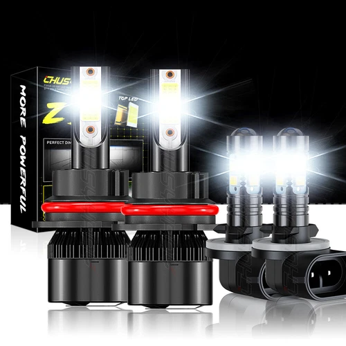 For Dodge Dakota 2001-2004 Combo 9007 LED Headlight + 881 Fog Light Bulbs Kit WH - Picture 1 of 19