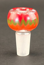 14mm male joint Glass slide bowl - multicolor - Hookah bong replacement Piece