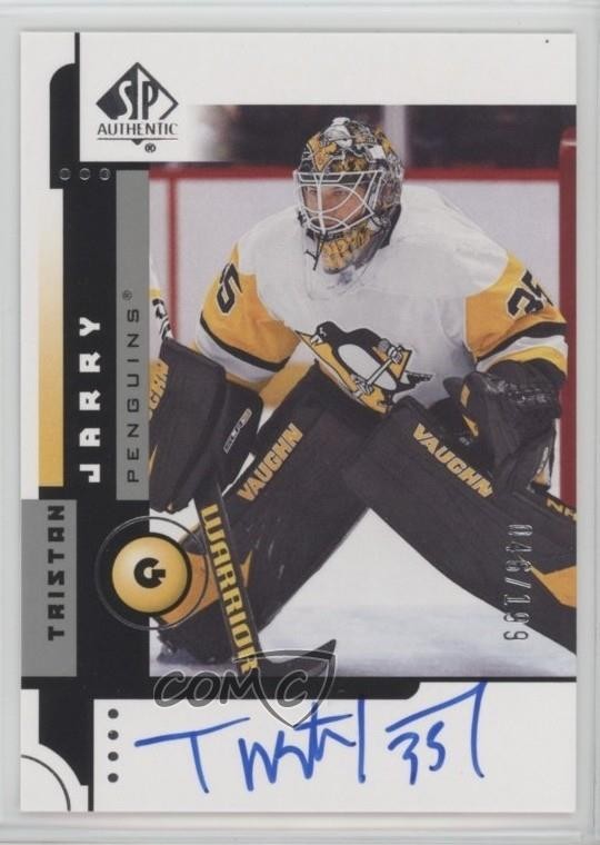 2021-22 SP Authentic 2001-02 Retro 46/199 Tristan Jarry #01RA-TJ Auto 0x3l