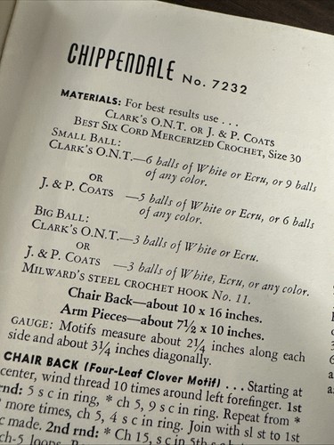 Chair Sets To Crochet Pattern Book 143 1939 23 Page Vintage Doilies - Picture 5 of 24