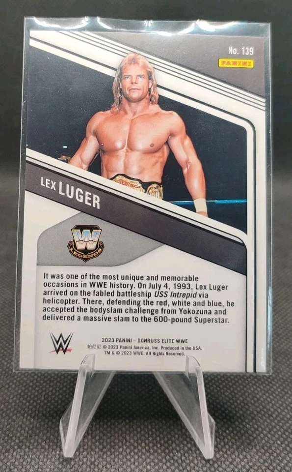 2023 Panini Donruss Elite WWE Blue /149 #139 Lex Luger Wrestling Card - Image 2 of 2