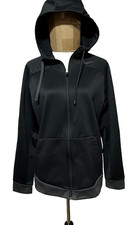 Nike Jacket Womens Medium Black Therma Fit Full Zip Hooded Drawstring Outdoors