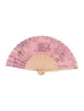 Christian Dior DIORIVIERA Pink Folding Fan Toile de Jouy Summer VIP Gift NEW 