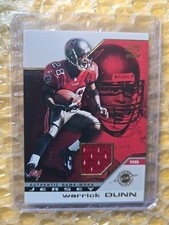 2002 Pacific Warrick Dunn Authentic Game-Worn Jersey Card Buccaneers 