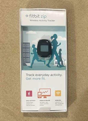 NEW Open Box Fitbit Zip Wireless Activity Tracker Black FB301C Accelerometer