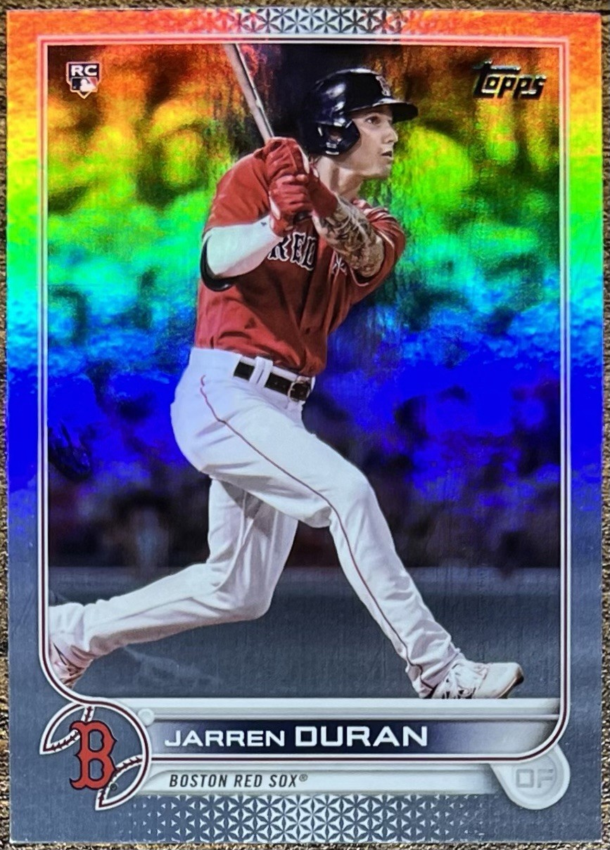 Jarren Duran 2022 Topps Series 1 Rainbow Foil Rookie #187 Boston Red Sox