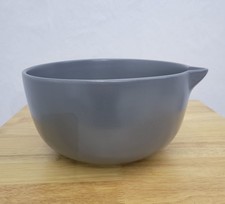 Image of Mixing Bowl Ceramic Large Medium Small Sprout Handle Baking Cooking Kitchen Grey