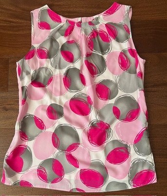 Barbara Lebek Women Pink sleeveless tank top blouse Size 44 M NEW