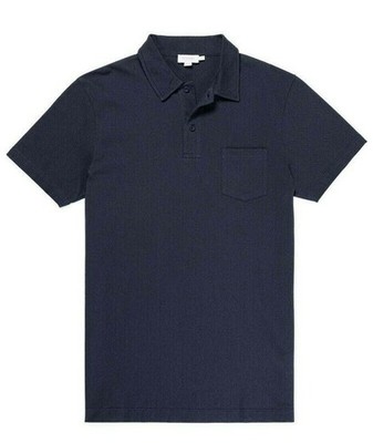 Sunspel - Polo Riviera Mit Kurzen Ärmeln Aus Baumwolle Navy Größe 3XL - Neu U1