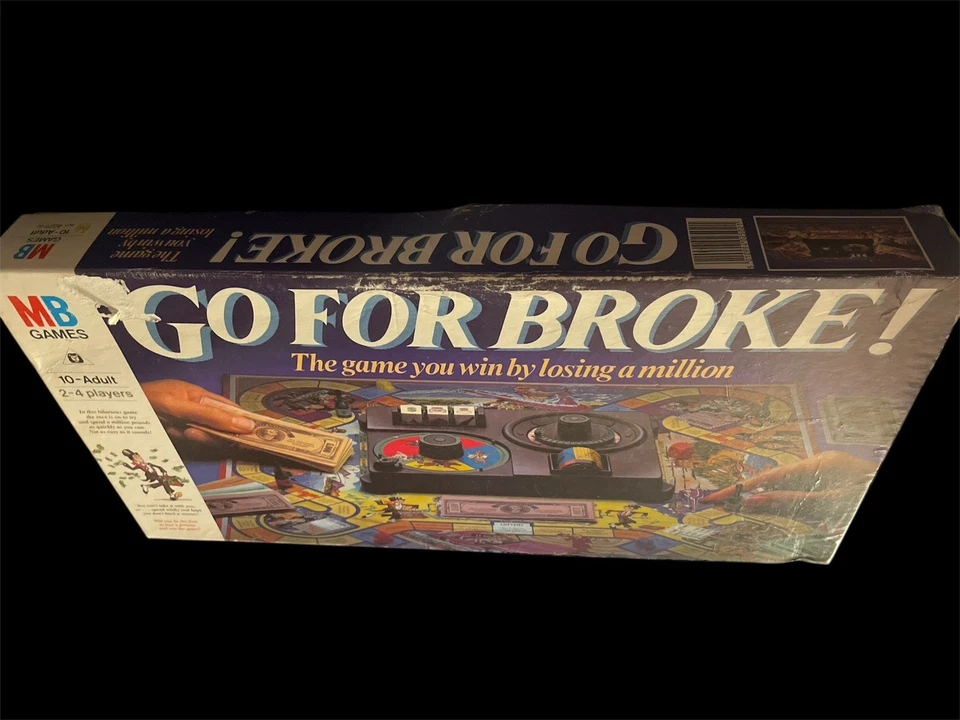 Go For Broke! Board Game Vintage 1985 MB Games Complete NEW RARE Box Damaged - Image 3 of 4