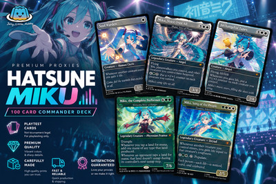 FOIL PROXY Deck ''Hatsune Miku'' - 100 Cards + Tokens (TCG Feel Sleeved Cardstock)