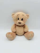 Brown Teddy Bear Plush Toy Sitting Stuffed Baby Lovey Cute Paws Smiling Dan Dee