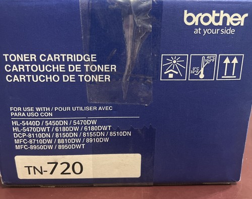 Genuine Brother TN720 TN-720 Black Toner Cartridge Authentic OEM Original New - 第 3/4 張圖片