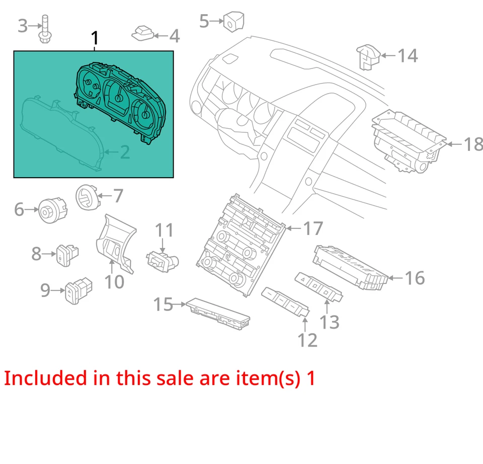Cuadro de instrumentos velocímetro Ford Taurus 2011-2011 indicadores Bg1t-10849-ed RGE8G Foto 3 de 4