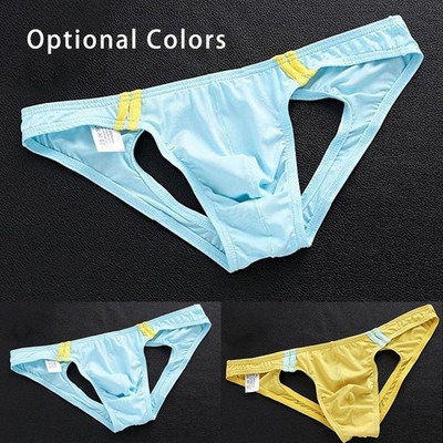Briefs Thong Underwear 1pc 1pcs Light Blue Light Yellow Tangas G-String