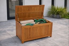 Auflagenbox Kissenbox Gartenbox Kissentruhe Gartentruhe Box RIO 90x45x45cm Holz