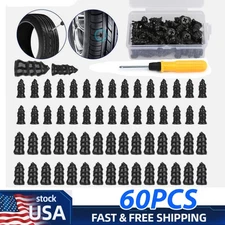60X Tire Vacuum Repair Screw Rubber Nail Plug Car Tyre Puncture Repair Kit US