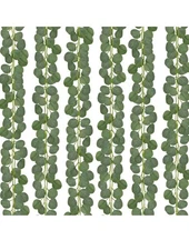 CQURE 36 Pack 252Ft Eucalyptus Garland,Artificial Eucalyptus Leaves
