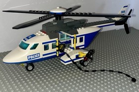 Lego 3658 City Police Helicopter Complete Set With Minifigures Manuals
