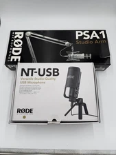 Rode NT-USB Professional USB Microphone Barely Used With Rode PSA 1 Studio Arm