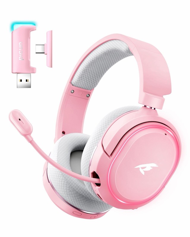Wireless Gaming Headset, 7.1 Surround Sound, 2.4GHz USB Gaming Headphones