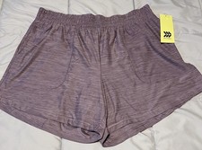 All in Motion Womens Medium Active High Rise Shorts Lavender Heather