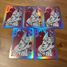 Polnareff JoJo The World Aurora Playing Cards 5pcs Waterproof Protect
