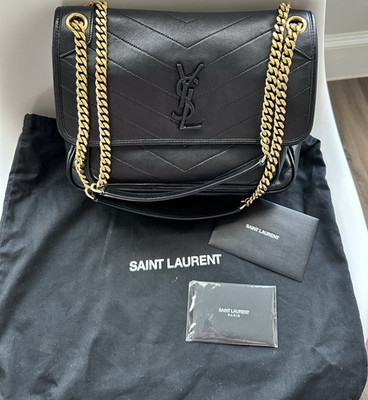 Saint Laurent Niki Medium Shoulder Bag - Lambskin Leather 