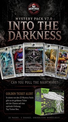 Pokémon Mystery Pack V7.0    Into the Darkness  - Raw Card Edition inkl Magnet