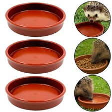 Durable Plastic Hedgehog Feeding Bowls Set for Outdoor Use 3 Pieces