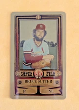 1983 PERMA GRAPHIC==GOLD==SUPER-STAR #-17 BRUCE SUTTER==ST. LOUIS CARDINALS