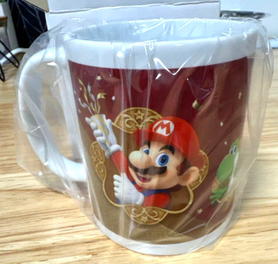 Super Mario Happy Holidays Mug Cup - WonderGOO Limited N.F.S. - Ma in Japan -NEW