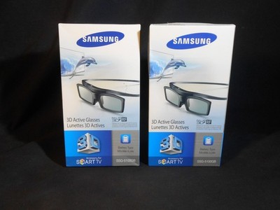2X New Genuine SSG-5100GB 3D Active Shutter Glasses For Samsung