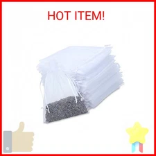Kslong 100PCS Small Mesh Bags Drawstring 3x4, Sheer Organza Bags Drawstring for 