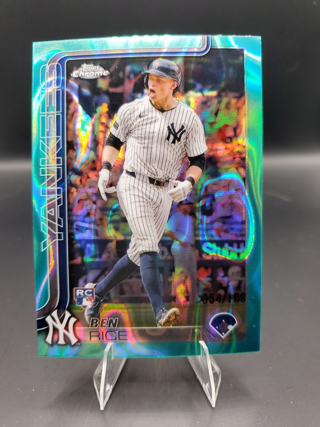 2025 Topps Chrome - Ben Rice #139 Aqua Lava  Refractor /199 (RC) YANKEES 