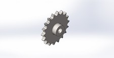 Kettenrad 08B-1, Z18 1/2" &Oslash;12 (m1)