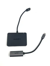 AUKEY CB-C58 Type-C HUB w/ 4 USB 3.0, HDMI, & Lightning - Extra Ethernet Dongle