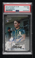2017 Topps Stadium Club Auto Matt Olson #SCA-MO PSA 7 Rookie Auto RC