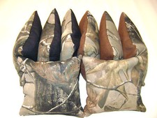 REALTREE CAMO BLACK BROWN CORNHOLE BEAN BAGS 8 TAILGATE TOSS GAME BAGGO