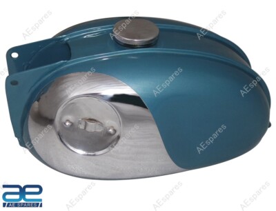 Für BSA Bantam D7 D10 D14 Blau Bemalt Chrom Beschichtet Benzin Gas Tank Aes