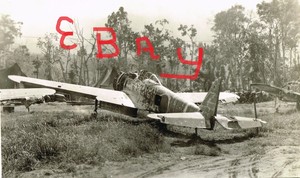 WWII 8X10 PHOTOGRAPH OF CAPTURED JAPANESE FIGHTER AIRCRAFT 1945 PHILIPPINES 